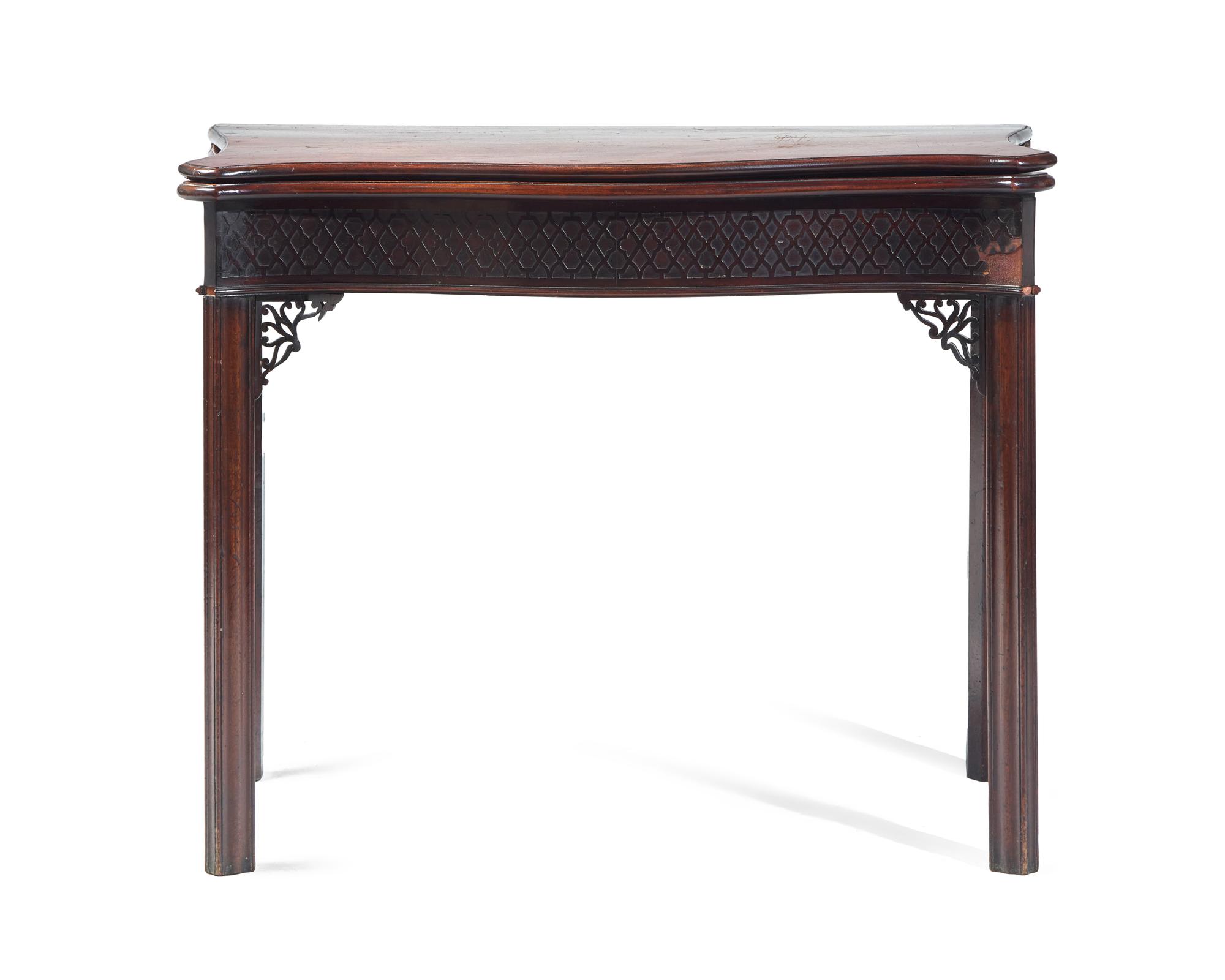 A George III Mahogany Serpentine Flip-Top Table