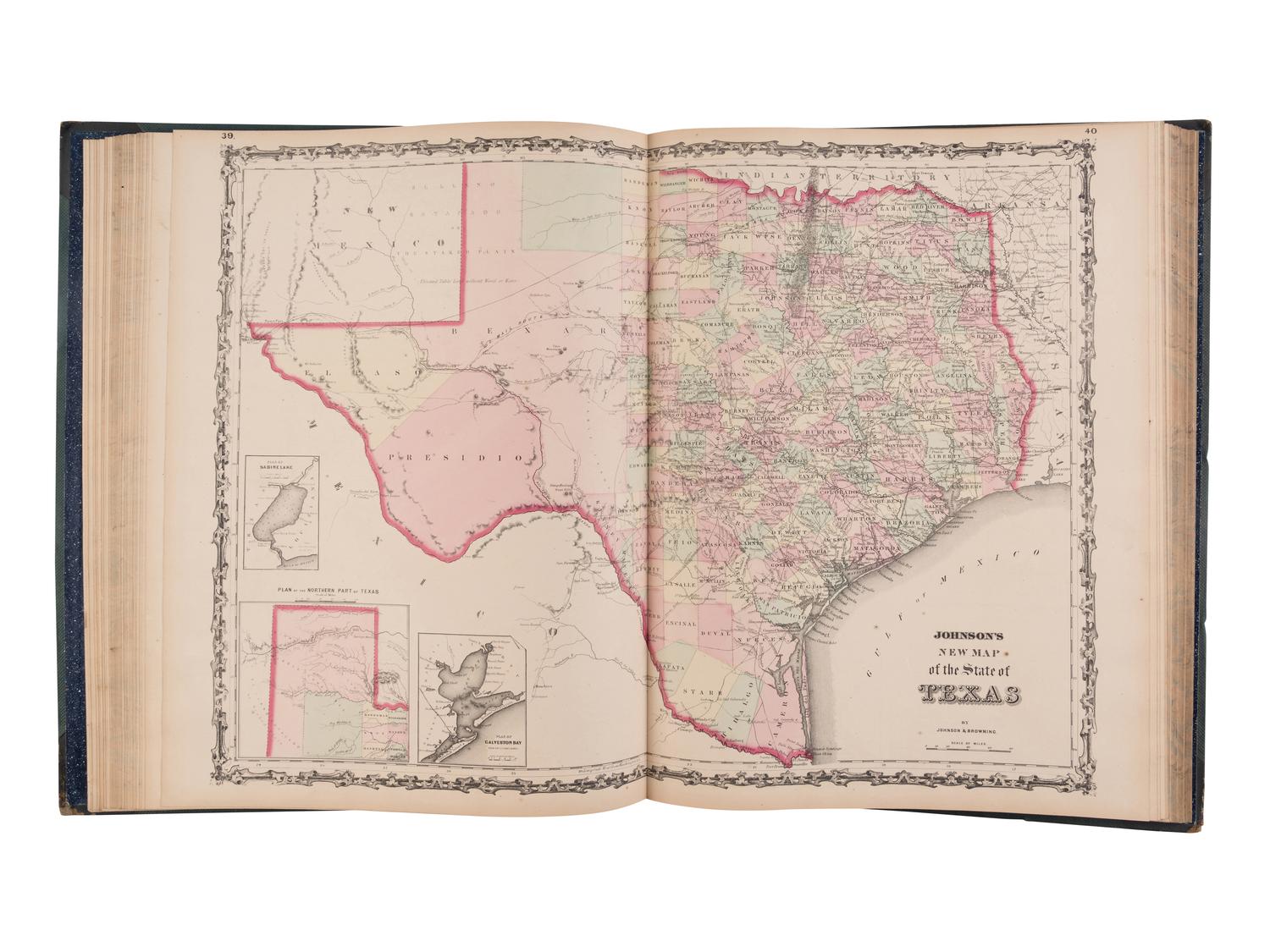 [MAPS & VIEWS]. COLTON, J.H. and A.J. JOHNSON. Johnson's New Illustrated Family Atlas, with Descriptions, Geographical, Statistical, and Historical . New York: Johnson and Browning, 1861.
