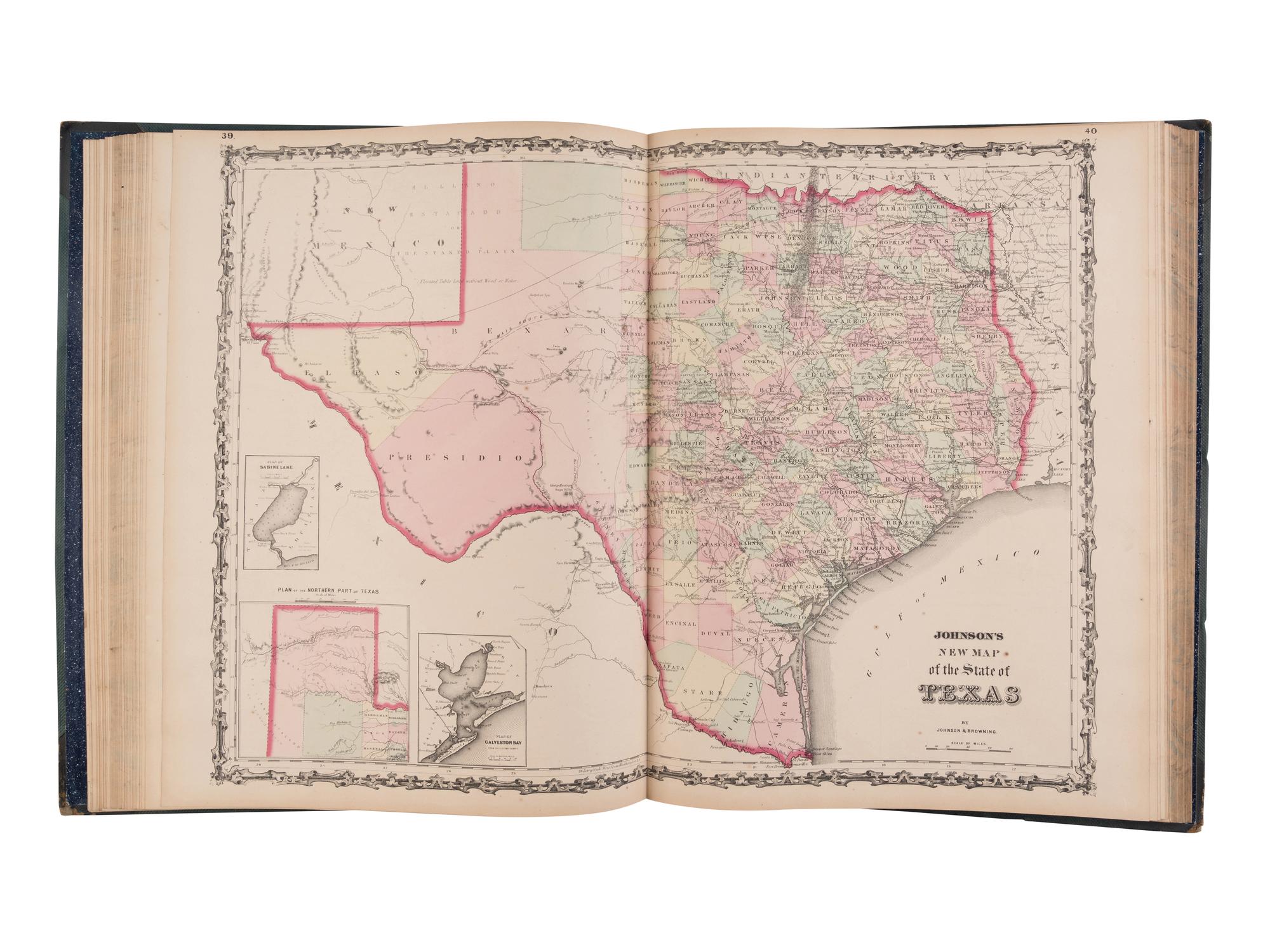 [MAPS & VIEWS]. COLTON, J.H. and A.J. JOHNSON. Johnson's New Illustrated Family Atlas, with Descriptions, Geographical, Statistical, and Historical . New York: Johnson and Browning, 1861.