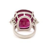 Composite Ruby, Diamond, and Platinum Ring