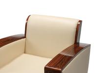 A Pair of Art Deco Style Upholstered Lounge Chairs