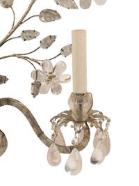 A Pair of Rock Crystal Sconces in the Style of Maison Baguès