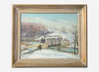 Walter Emerson Baum (American 1884–1956) - Covered Bridge in Winter