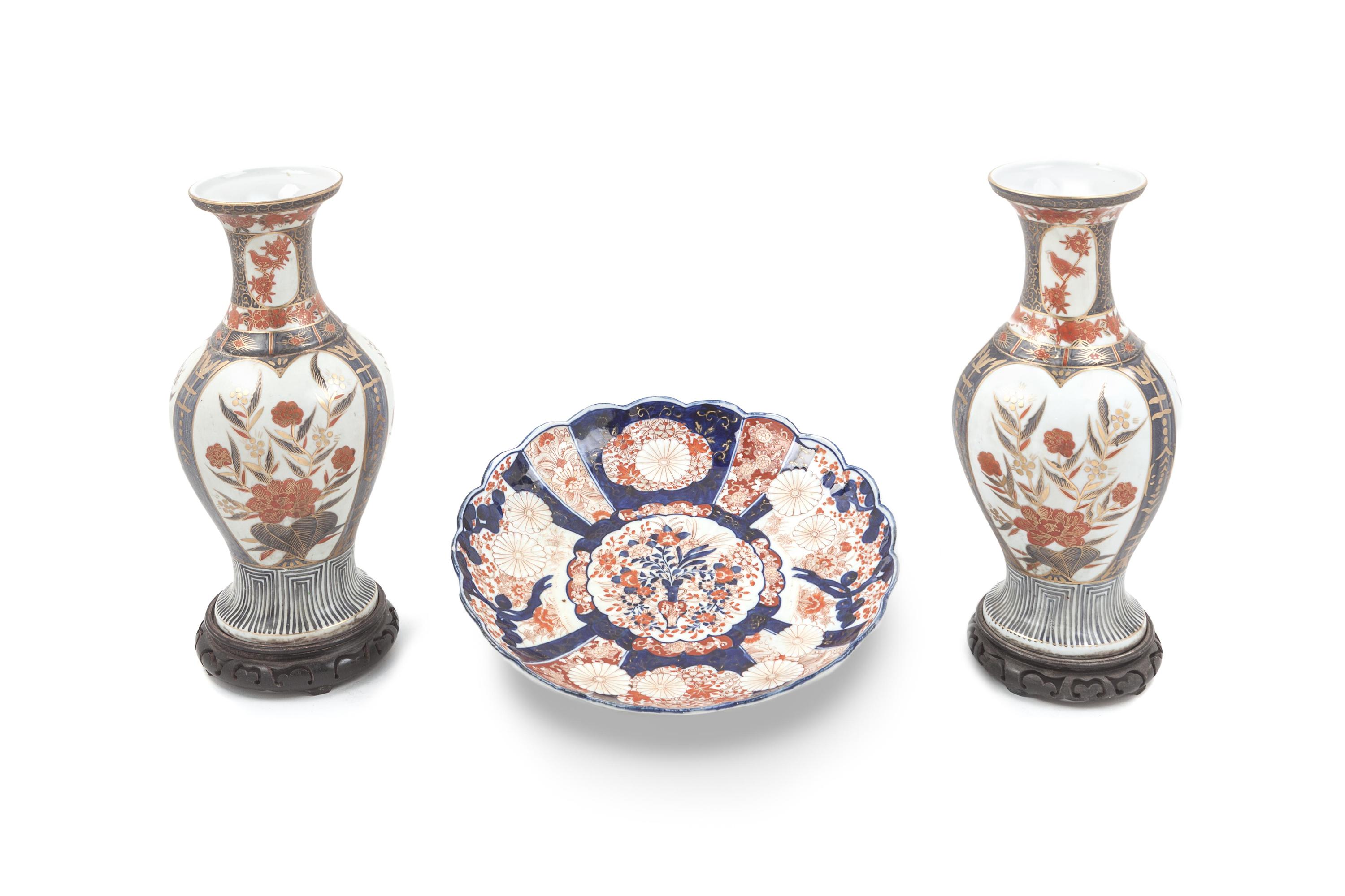 A Pair of Japanese Porcelain Articles