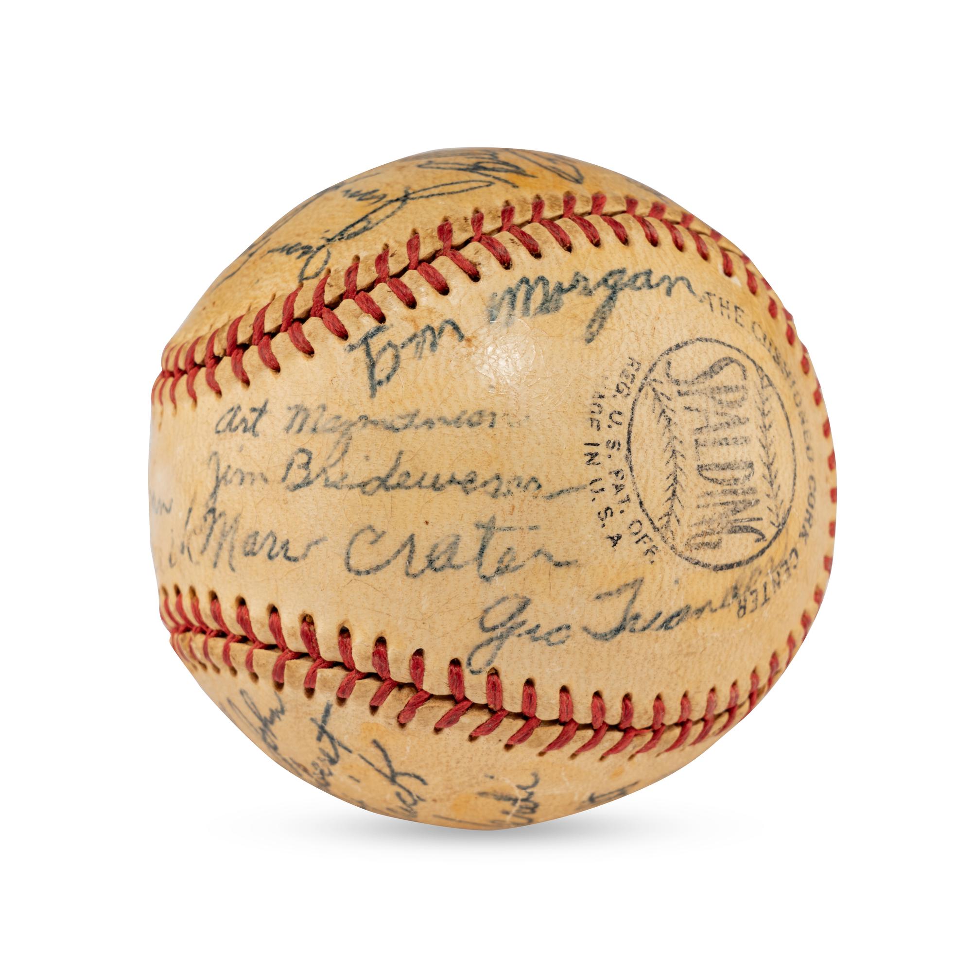 A 1950 Birmingham Triplets Team Signed Autograph Baseball