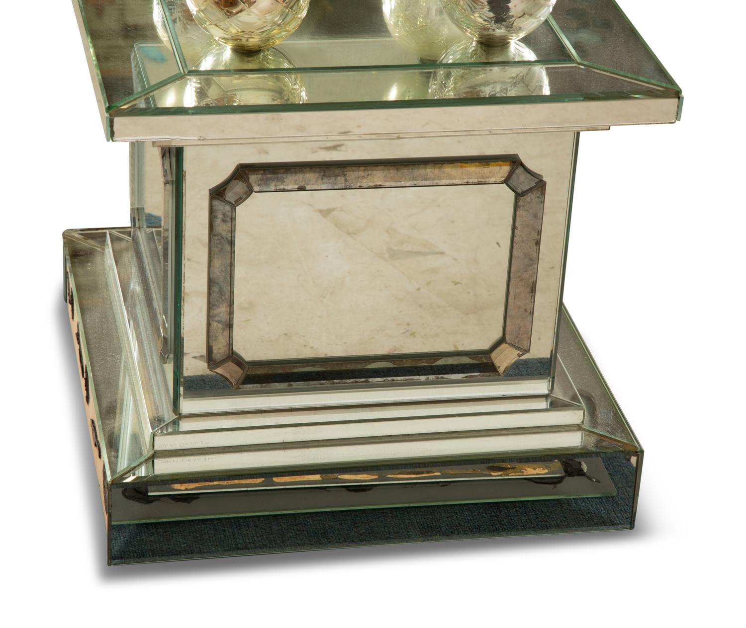 A Depp Glass Neoclassical Style Mirrored Obelisk — American, Mid-20th Century