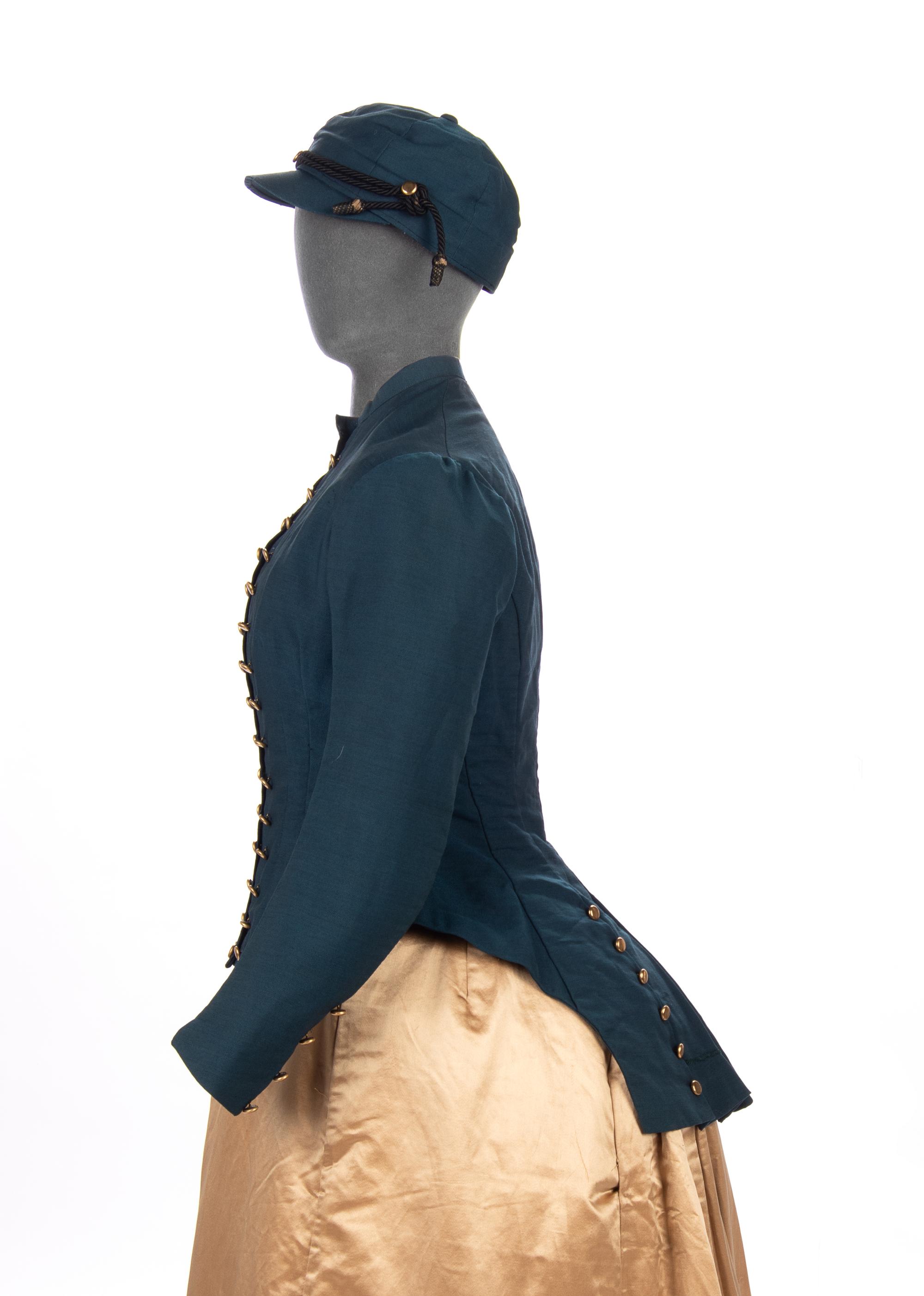 Women's Riding Bodice & Matching Hat, 1880s