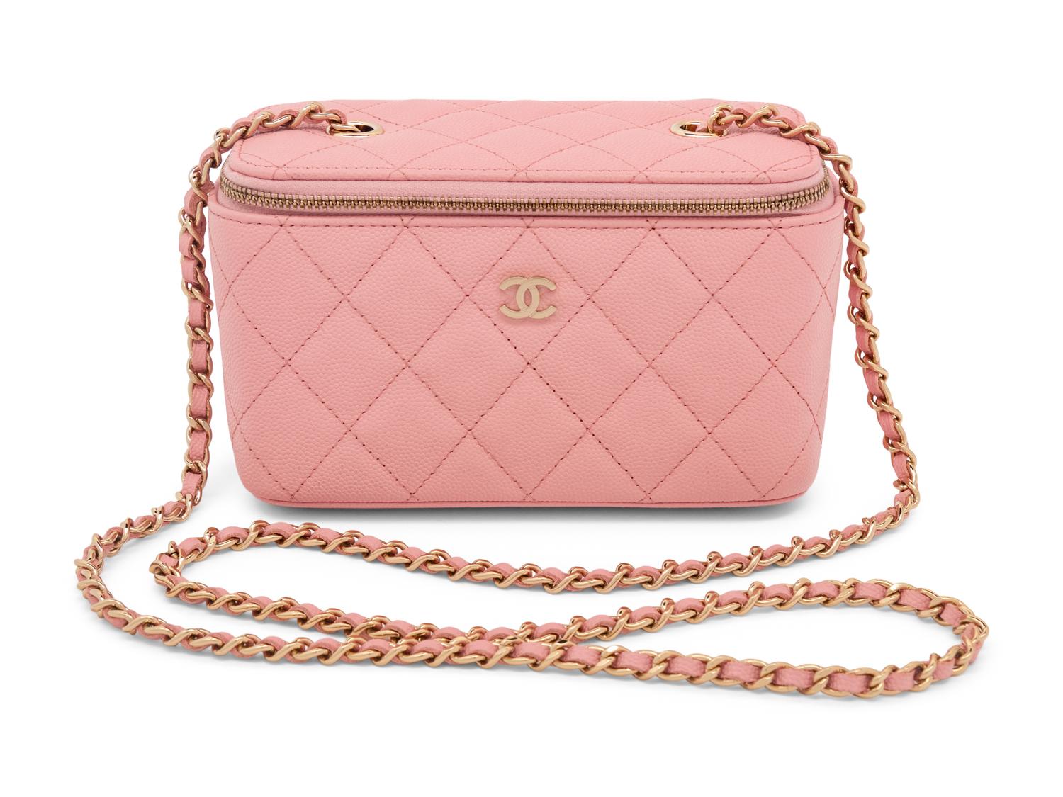 CHANEL, CAVIAR LEATHER VANITY BAG