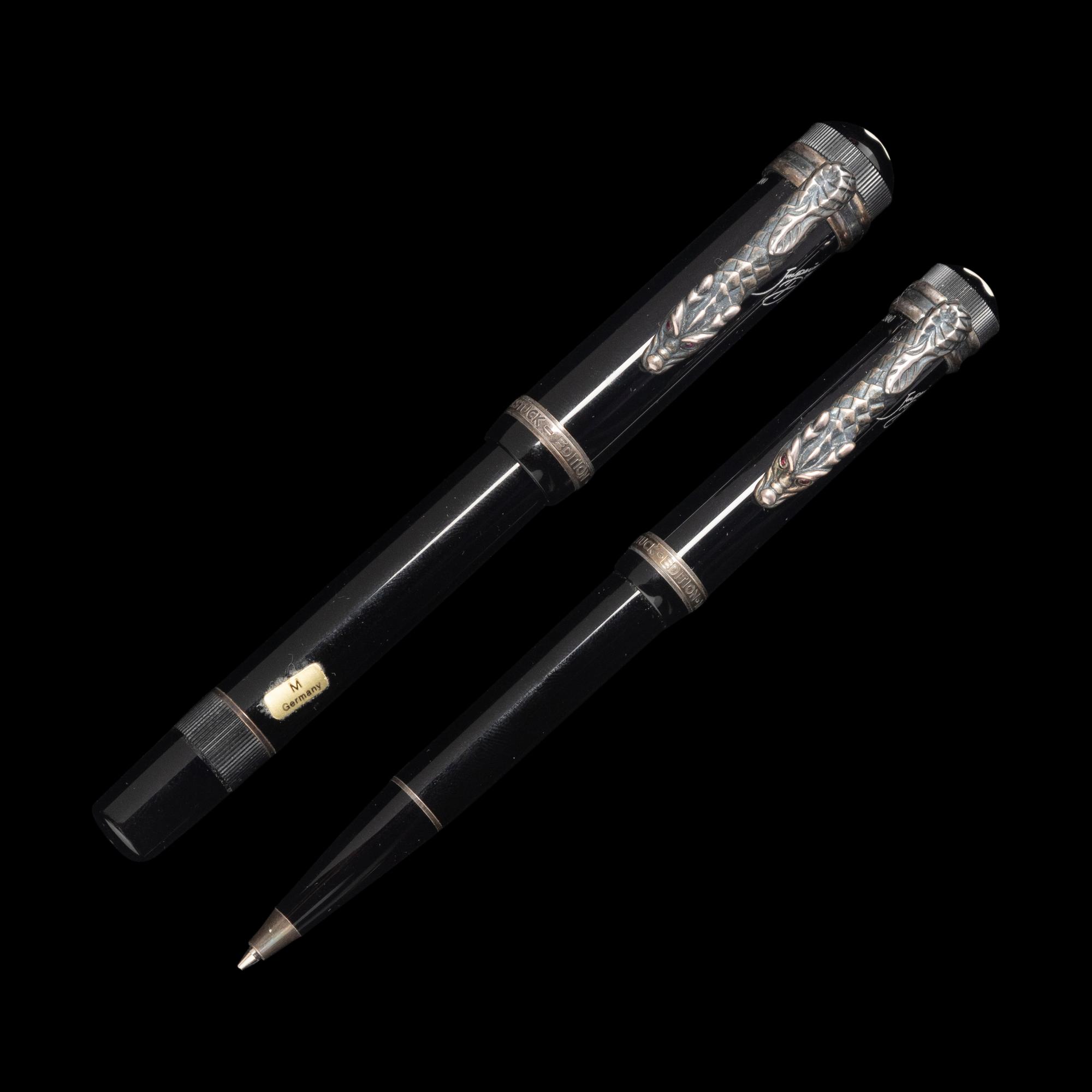 A Montblanc Limited Edition Imperial Dragon Fountain Pen and Mechanical Pencil Set