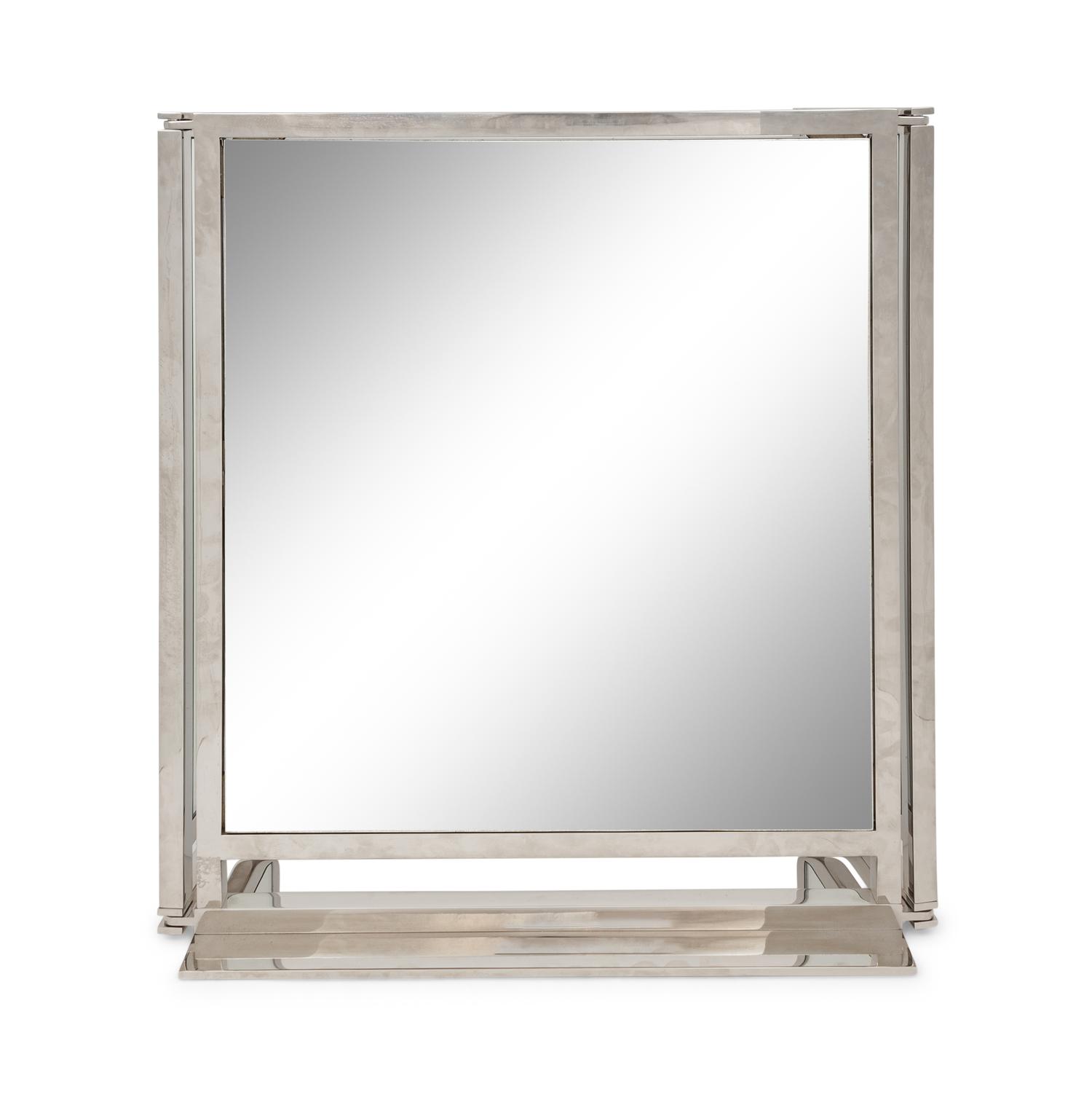 A Lorin Marsh Stainless Steel Vanitas Dressing Mirror