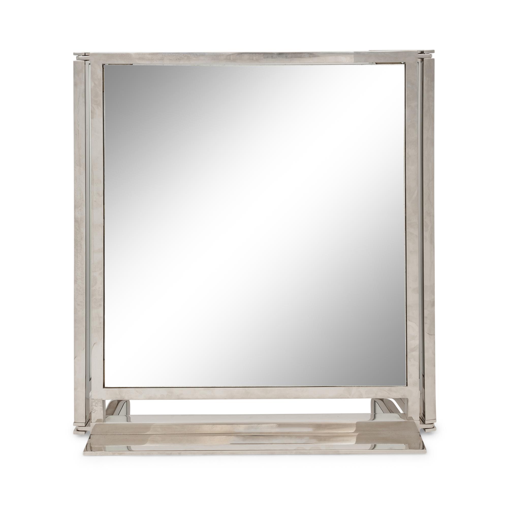 A Lorin Marsh Stainless Steel Vanitas Dressing Mirror