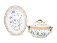A Royal Copenhagen Flora Danica Porcelain Covered Tureen and Platter