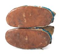 Cheyenne Child's Beaded Hide Moccasins