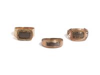 VICTORIAN, COLLECTION OF MOURNING RINGS