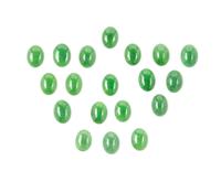 19 Chinese Apple Green Jadeite Cabochons