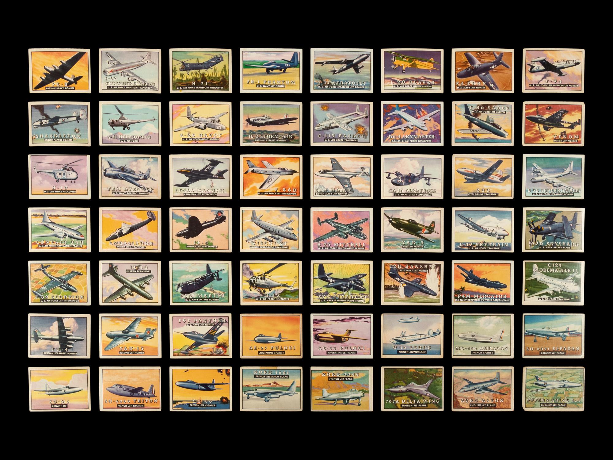 A Near Set of 1952 Topps Wings Cards (198/200)