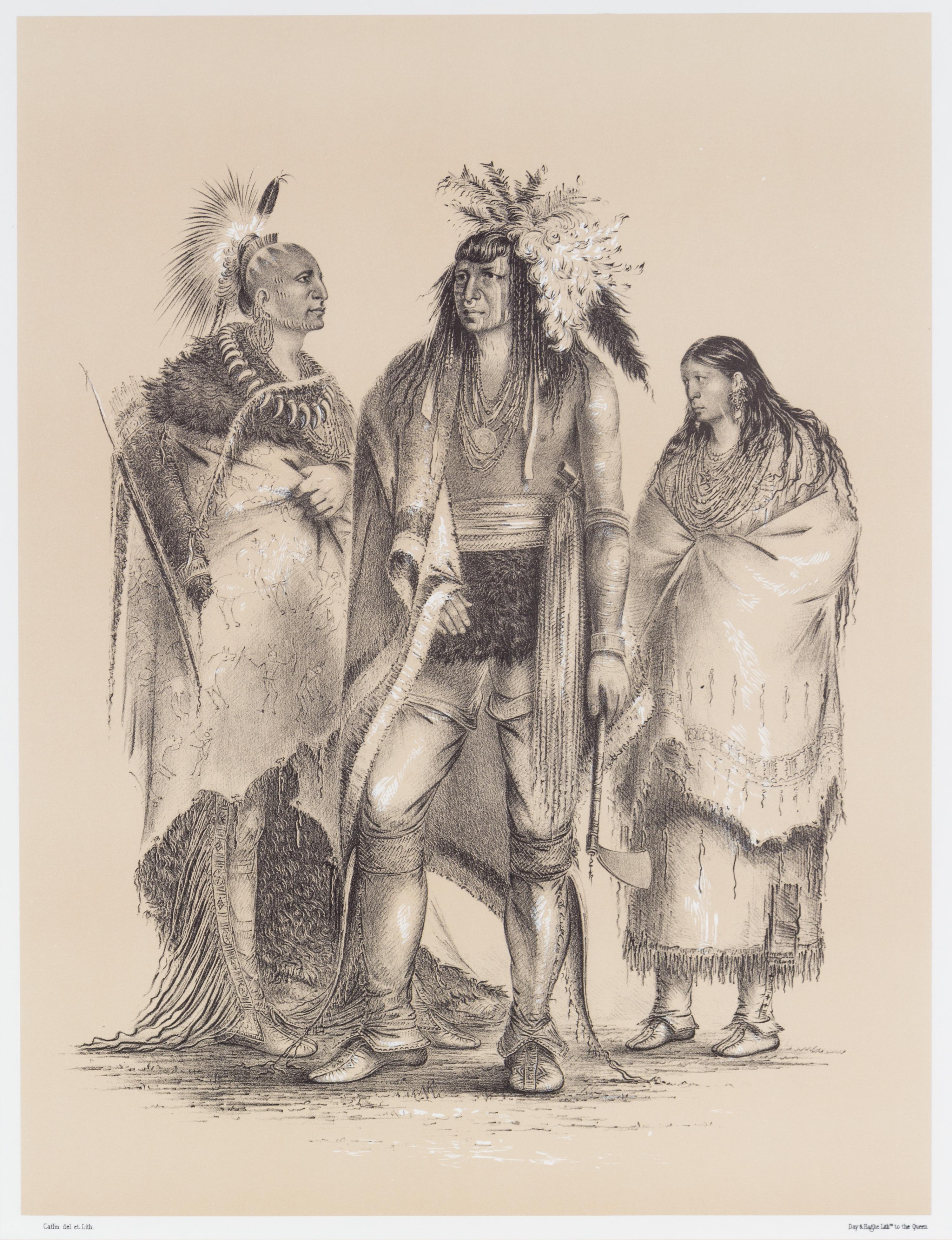 CATLIN, GEORGE, after. Four reproduction sepia-toned prints from The North American Indian Portfolio, 1848.