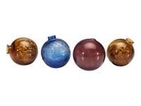 [WILD WEST]. 4 glass target balls. Ca late 19th-early 20th century.