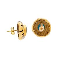 JOHN ATENCIO, YELLOW GOLD AND BLUE TOPAZ 'CHORUS' EARRINGS