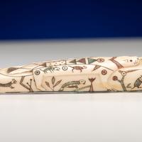 Nunivak Island Carved Polychrome Pipe