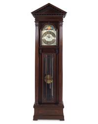 A Herschede Mahogany Five-Tube Tall Case Clock