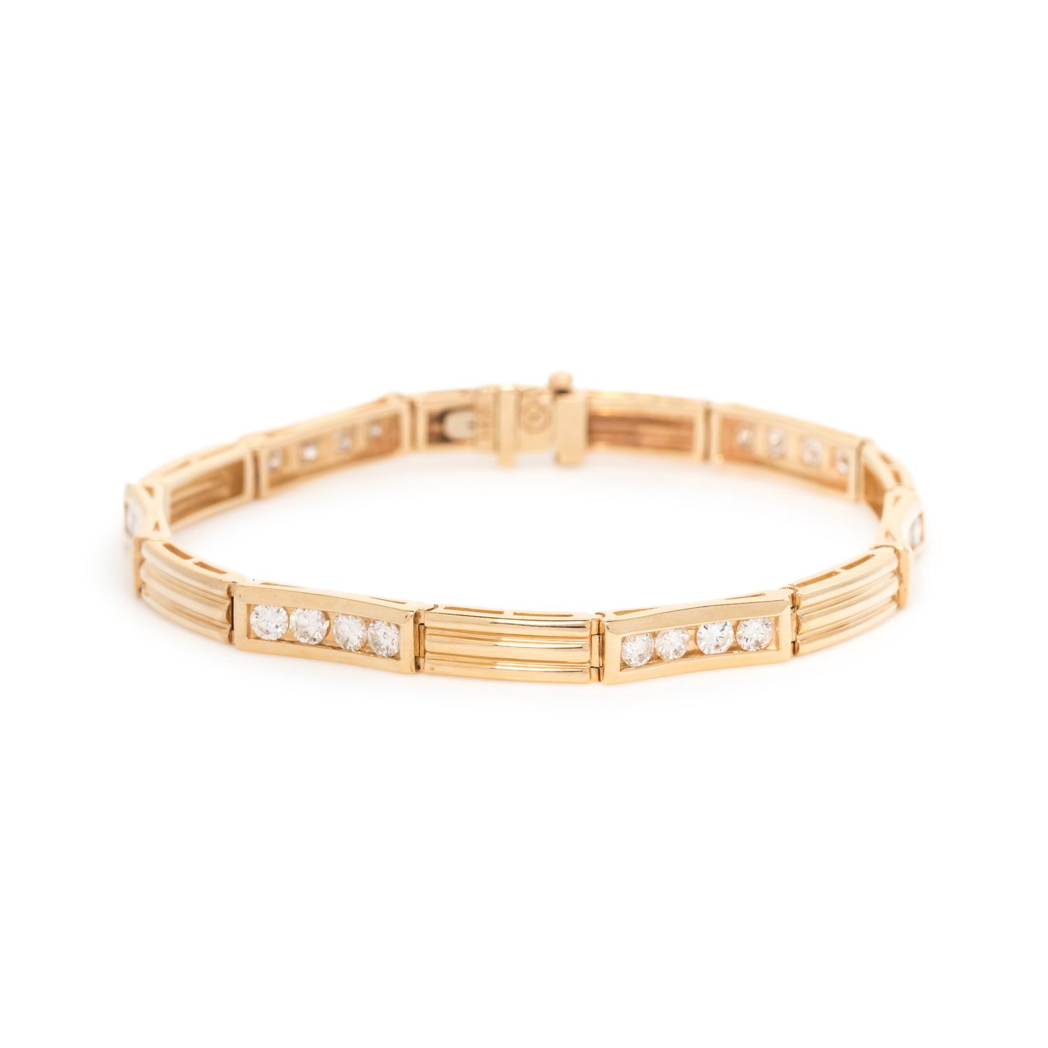 YELLOW GOLD AND DIAMOND BRACELET