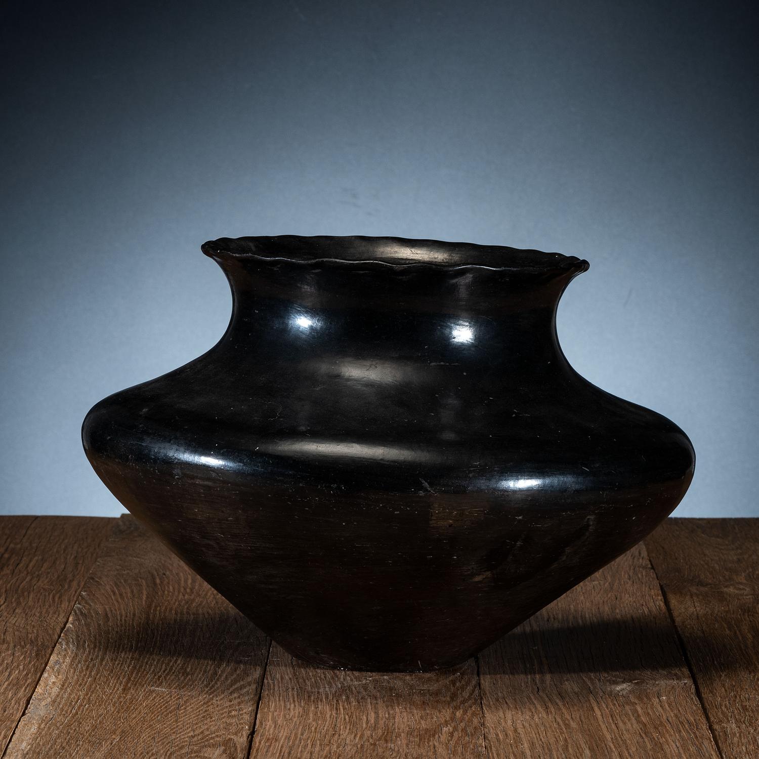 Ohkay Owingeh Blackware Pottery Olla
