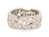 A White Gold and Diamond Ring,