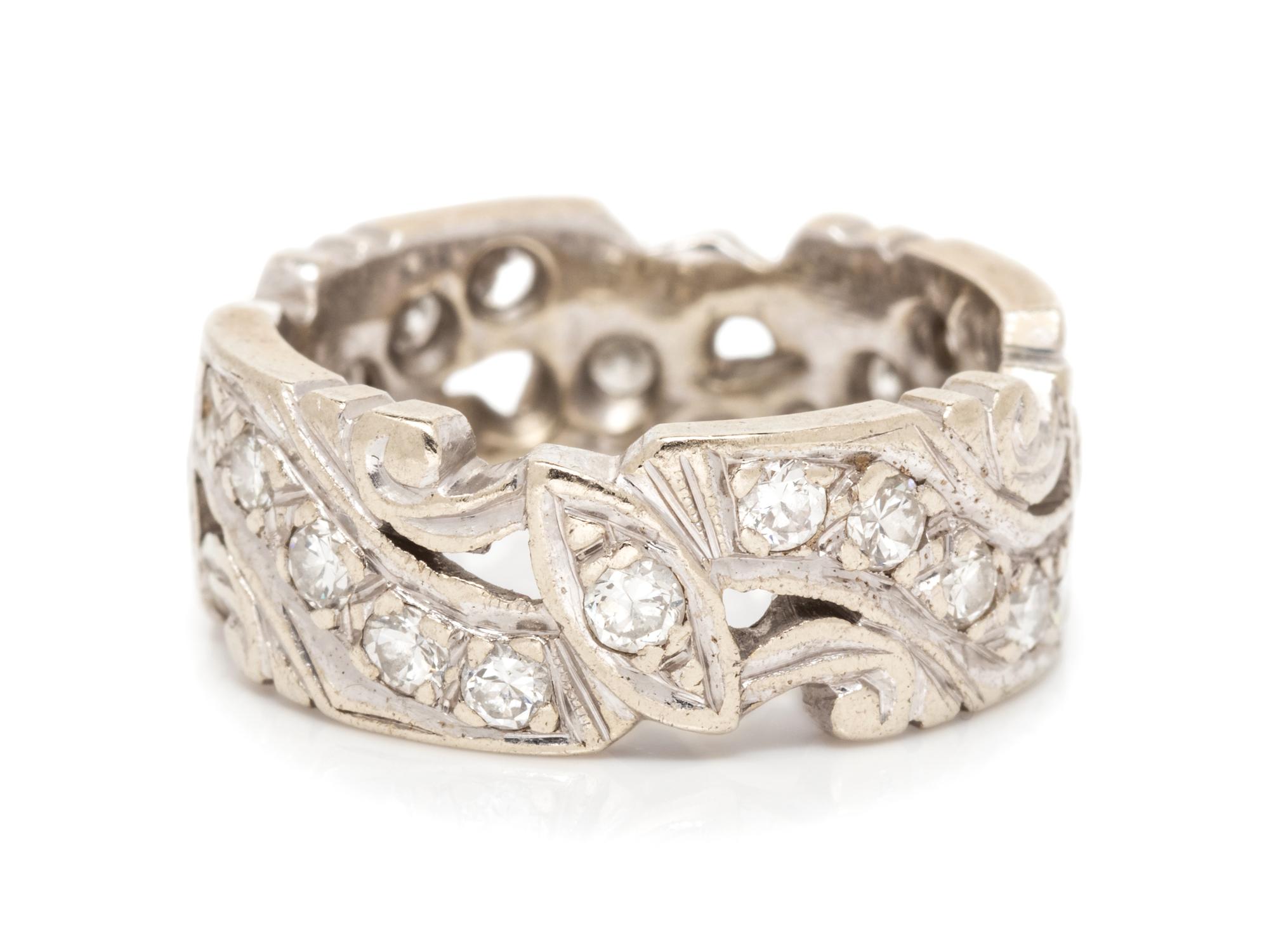 A White Gold and Diamond Ring,