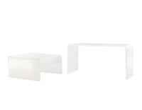 An Acrylic Waterfall Low Table and an Acrylic Waterfall Console Table