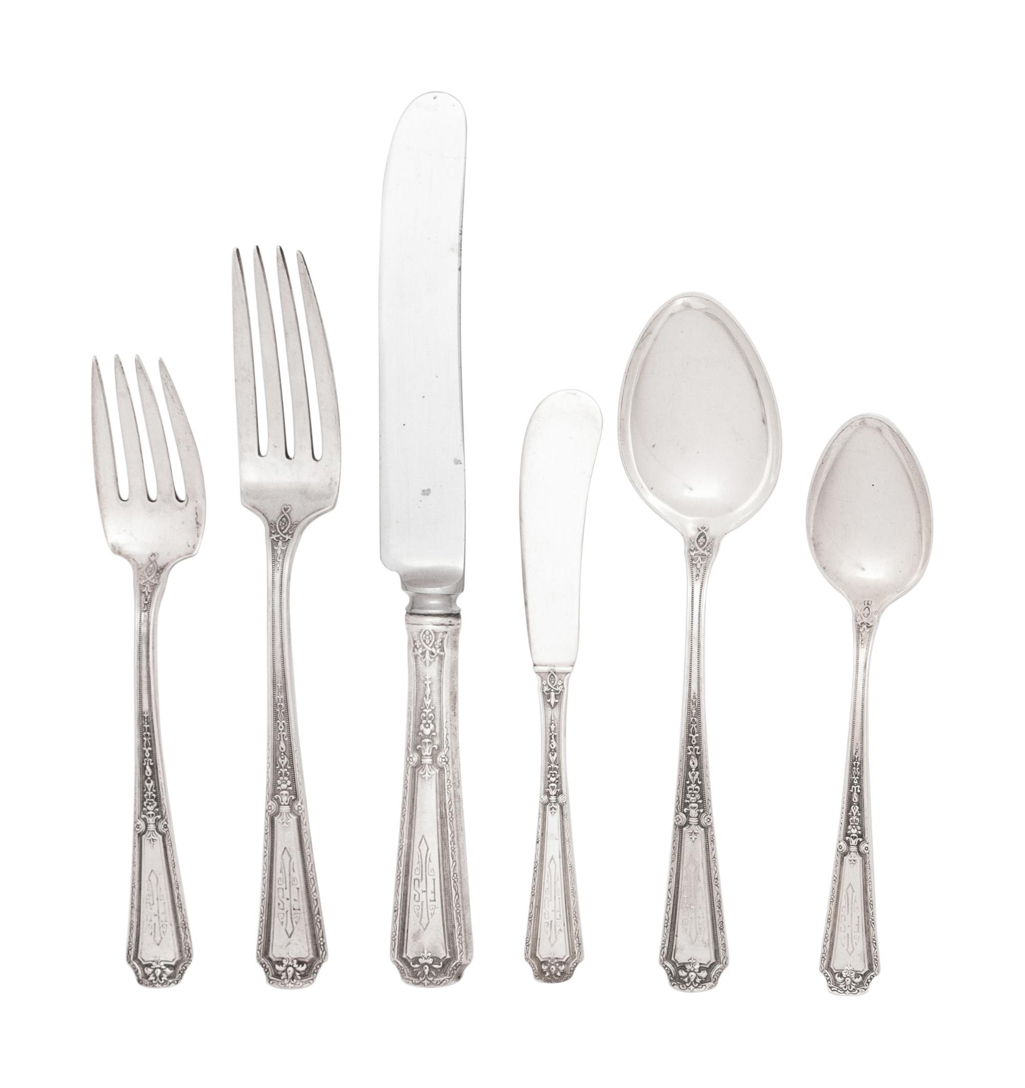 An American Silver Flatware Service