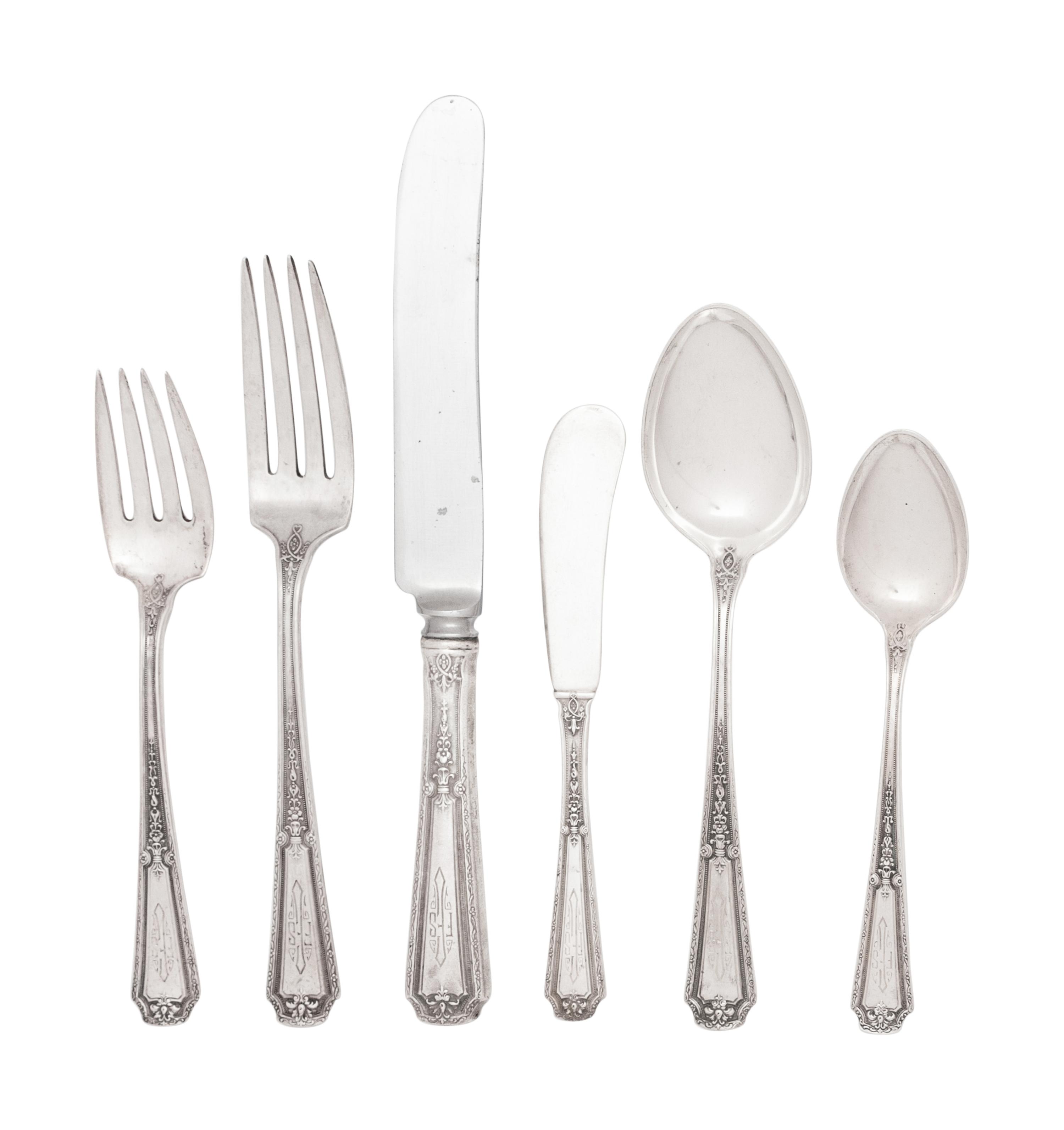 An American Silver Flatware Service