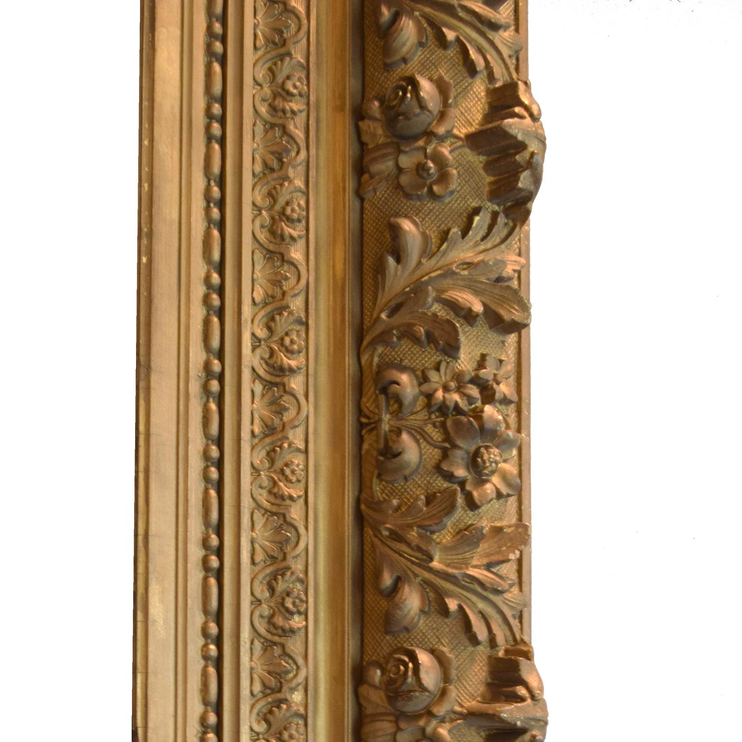 A Large Carved Giltwood Frame 49" W x 5.5" D x 87" H — United States, Circa 1890