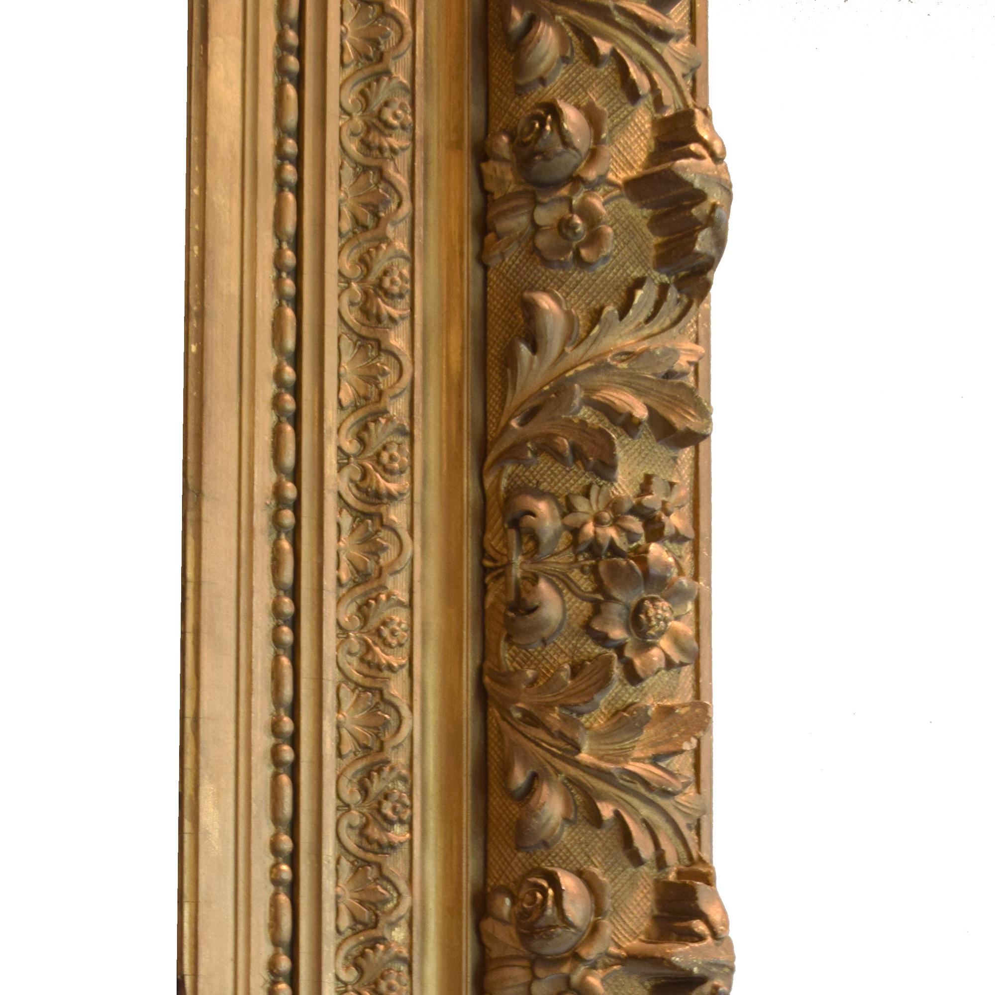 A Large Carved Giltwood Frame 49" W x 5.5" D x 87" H — United States, Circa 1890