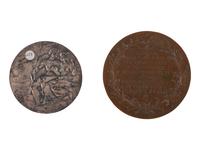 [EXONUMIA]. A group of Lincoln, John C. Frémont, Andrew Jackson, Ulysses Grant, and Civil War-related tokens and medals, comprising: