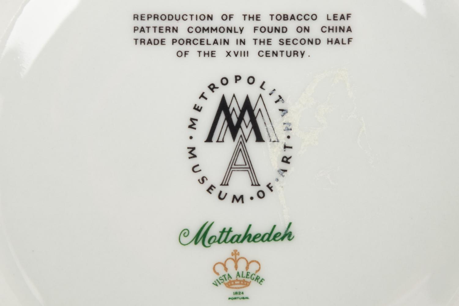 Two Mottahedeh "Tobacco Leaf" Porcelain Articles