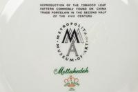 Two Mottahedeh "Tobacco Leaf" Porcelain Articles