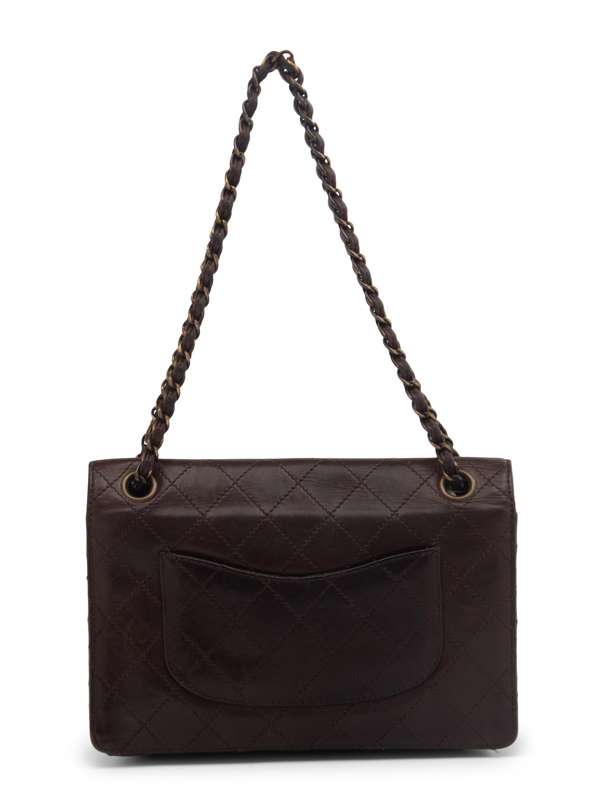 Chanel Brown Lambskin Flap Bag