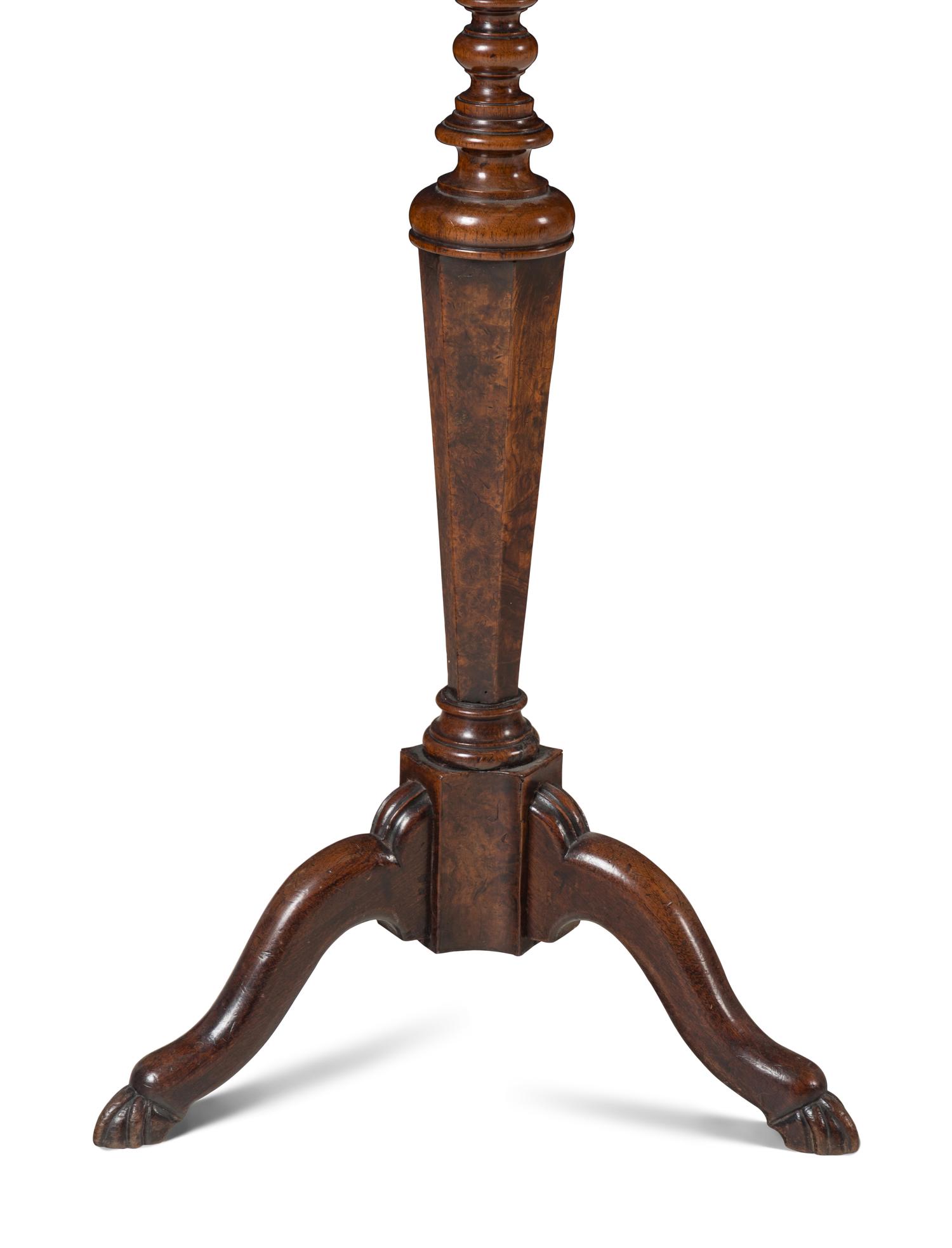 A William and Mary Walnut Candle Stand