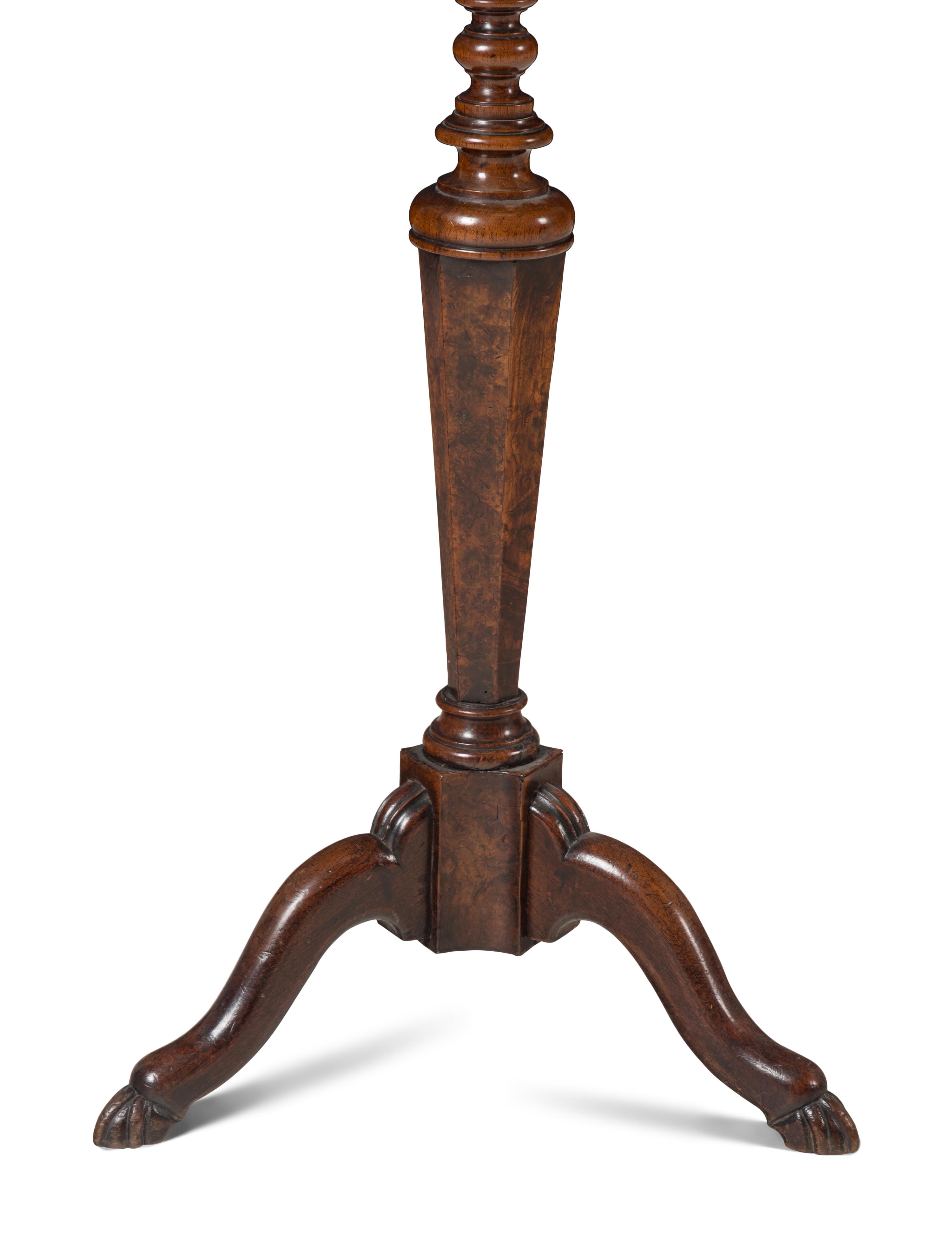 A William and Mary Walnut Candle Stand
