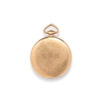 RAYMOND YARD, ANTIQUE, 14K YELLOW GOLD OPEN FACE POCKET WATCH