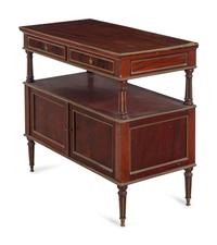 An Empire Style Brass Banded Mahogany Server