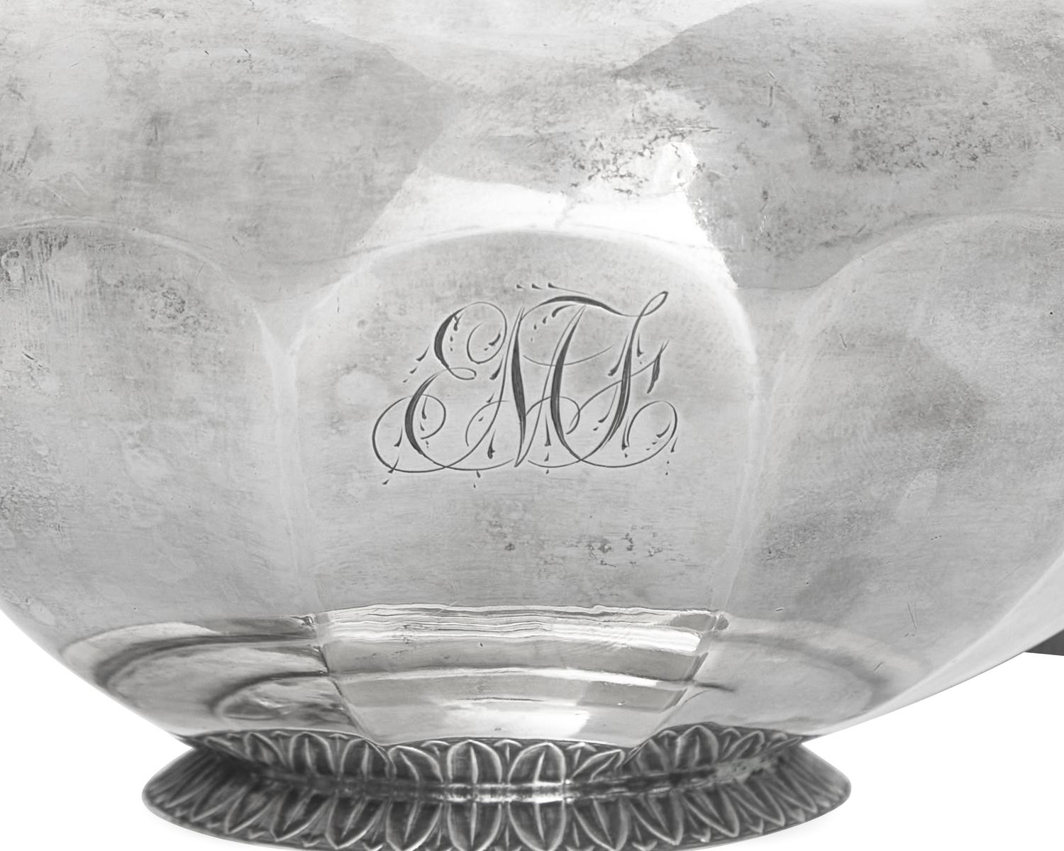 A Classical Four-Piece Coin Silver Tea Service