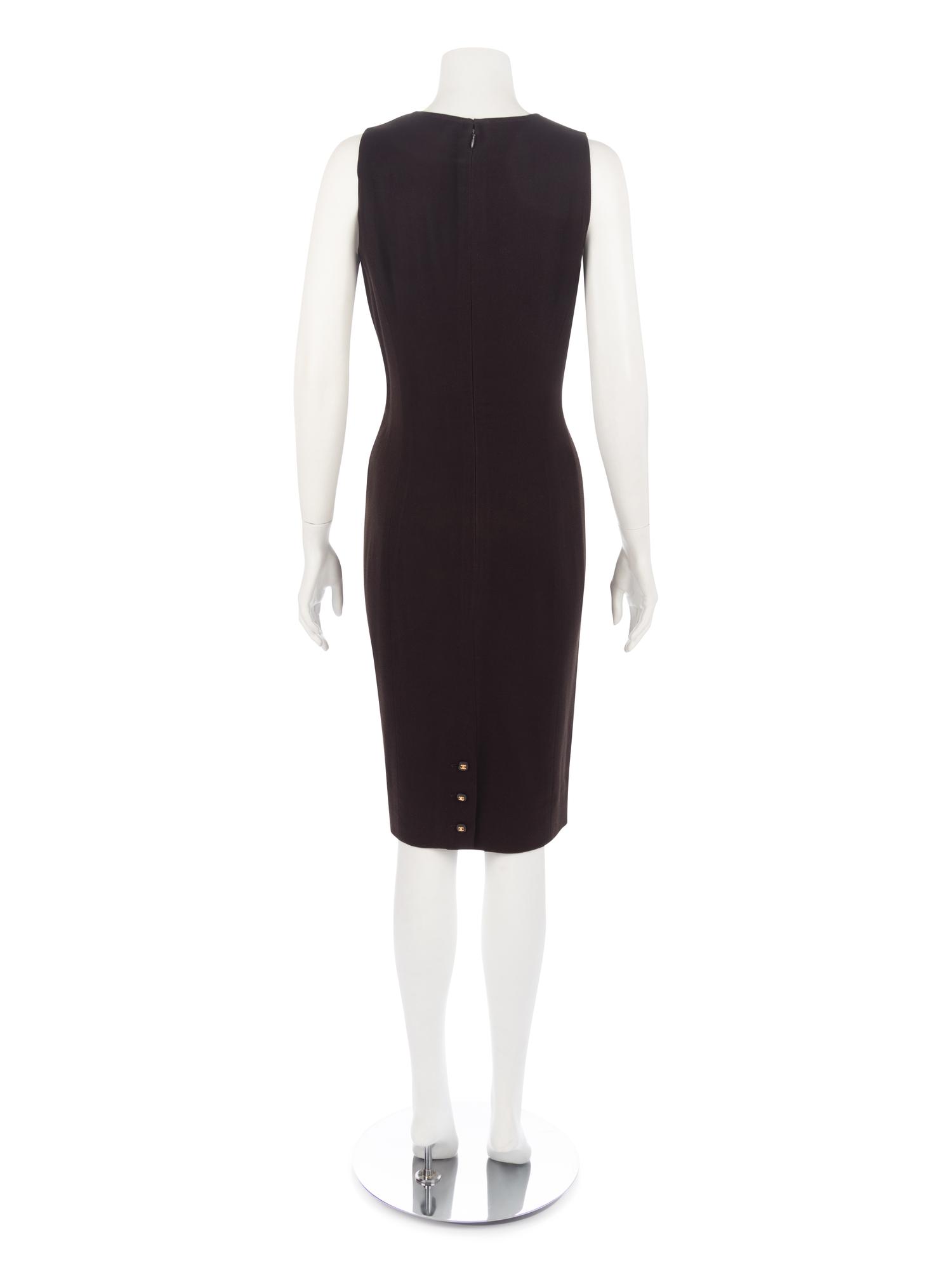 Chanel Brown Sleeveless Dress, 1996