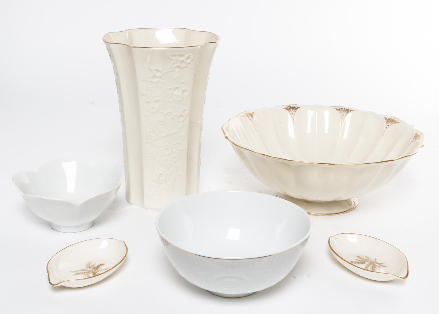 A Group of Lenox Porcelain Articles Height of first 8 1/4 inches. — 20TH CENTURY