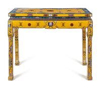 A Chinese Cloisonne Enamel Altar Table Height 32 x width 41 x depth 16 1/4 inches. — 20TH CENTURY