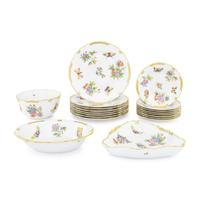 A Herend Queen Victoria Porcelain Part Dinner Service