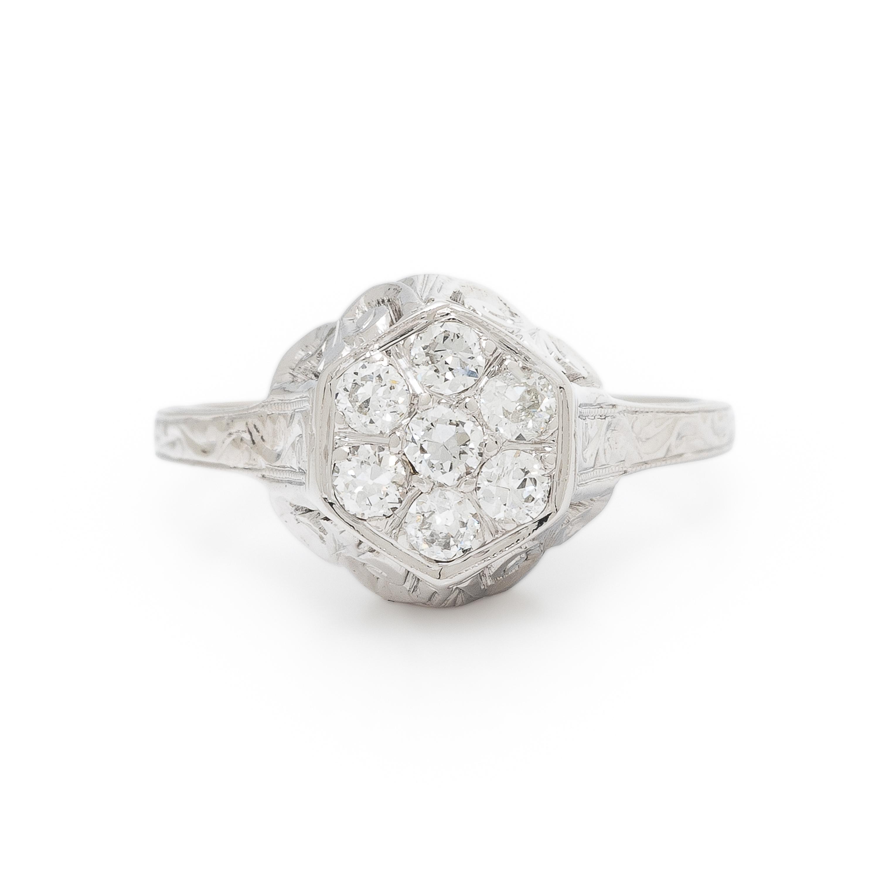 White Gold and Diamond Ring