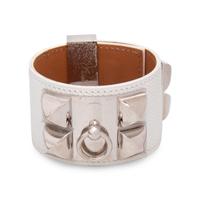 White Hermès Collier De Chien Bracelet