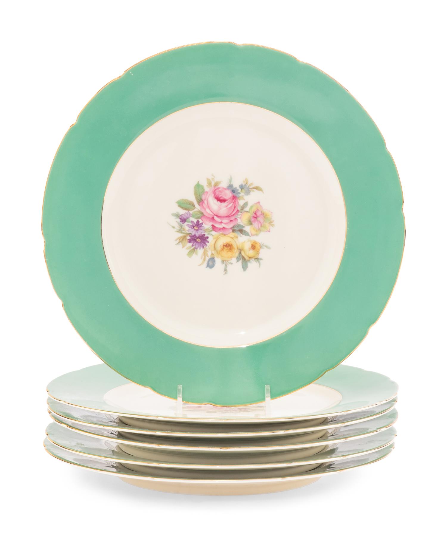 A Set of Six Berlin (K.P.M.) Royal Ivory Dinner Plates